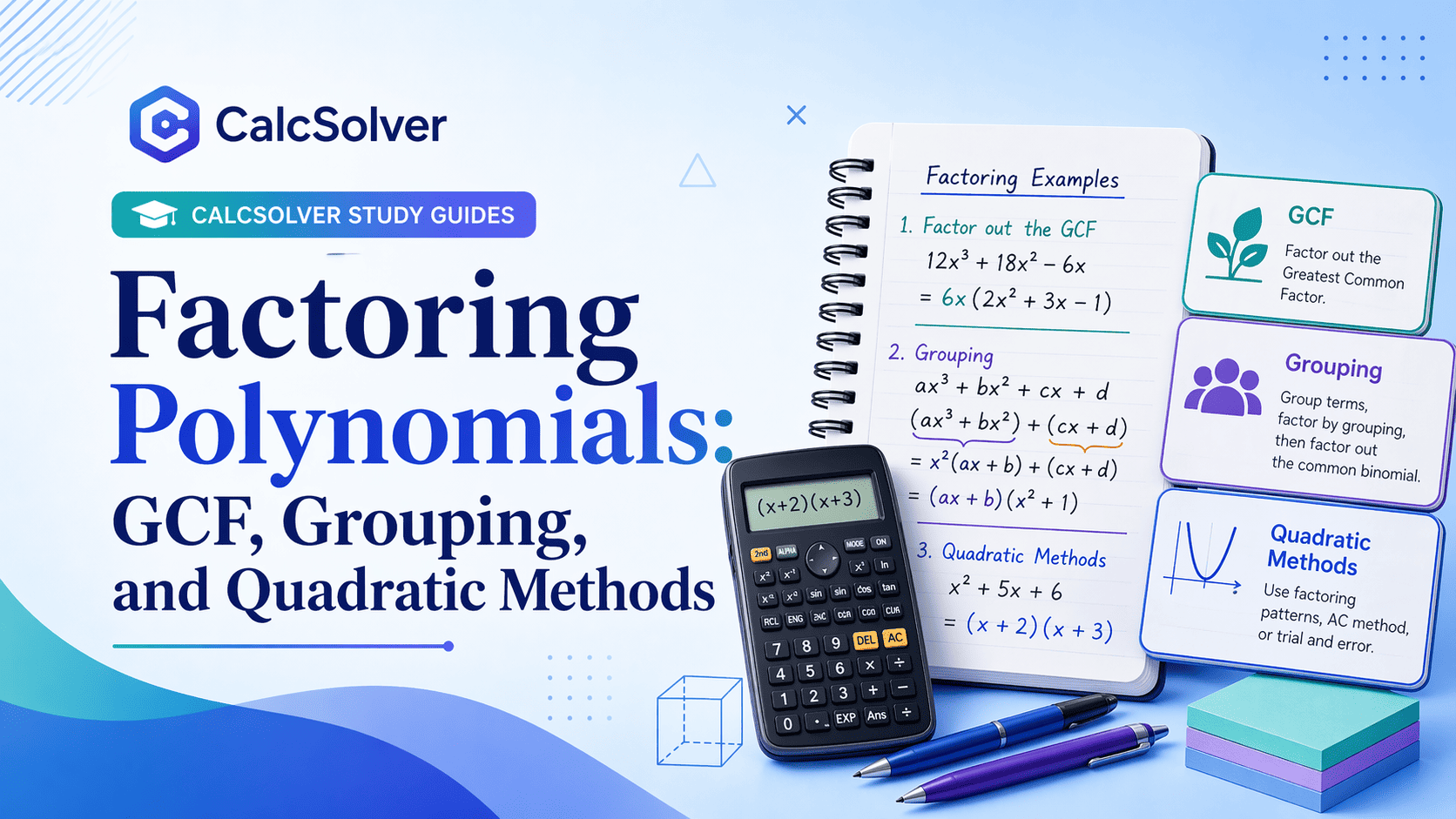 Algebra diagram for factoring polynomials