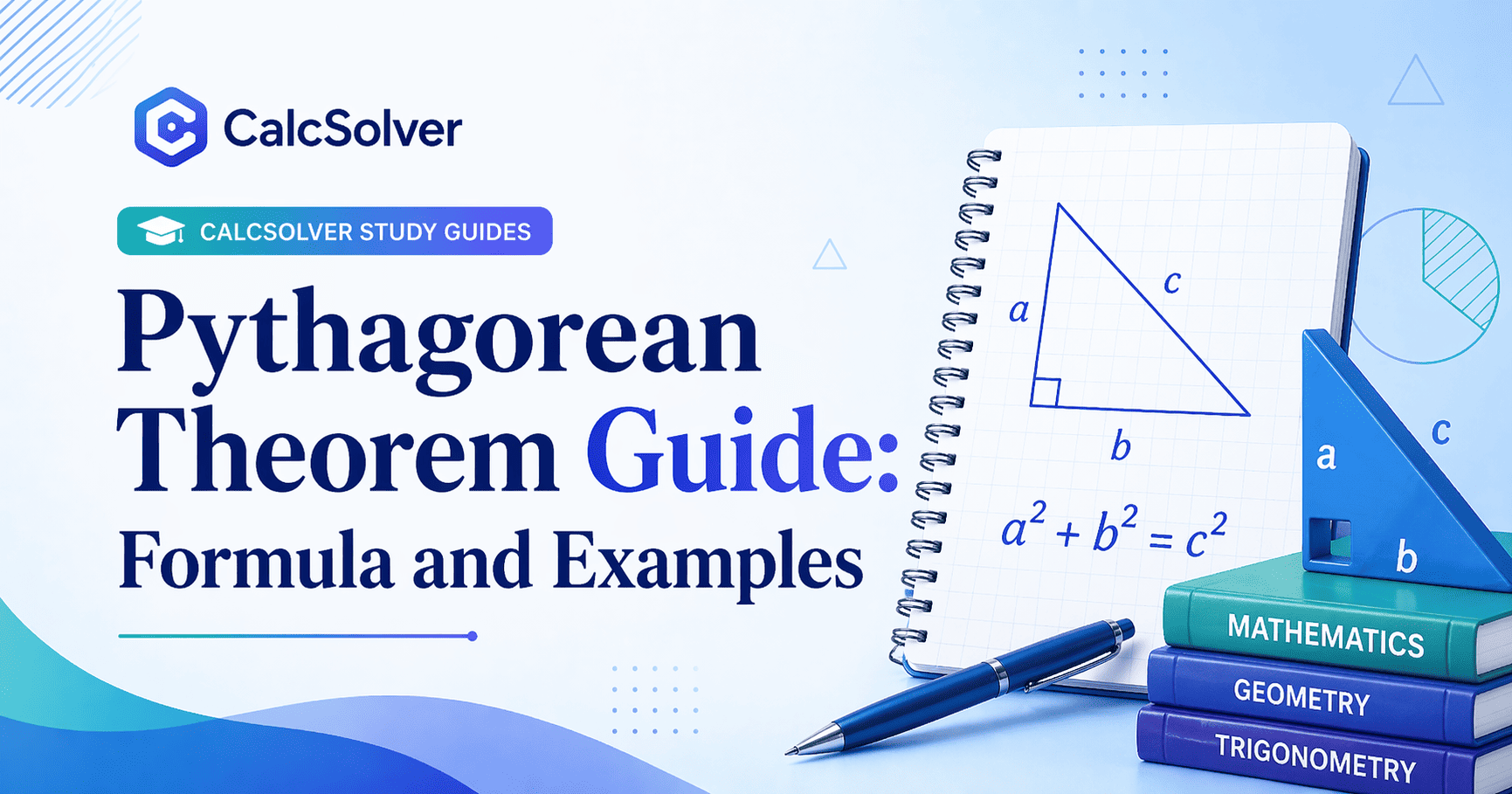 Right triangle diagram for the Pythagorean theorem
