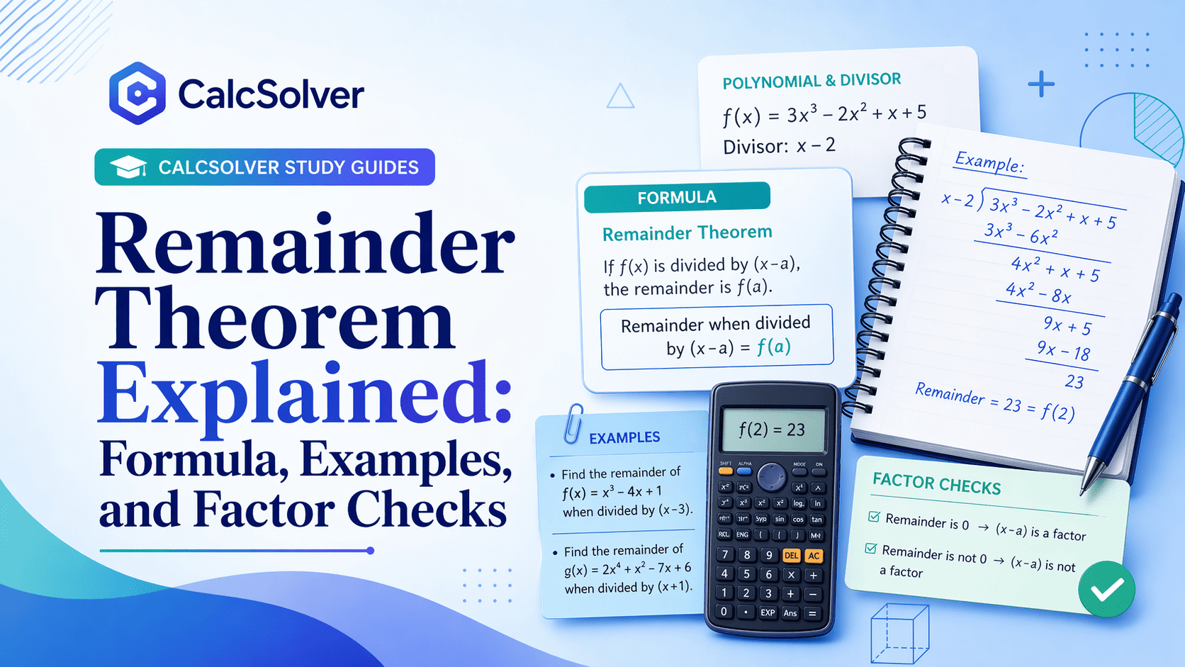 Algebra diagram for remainder theorem learning